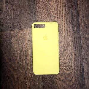 Yellow silicone Apple 7/8 plus case